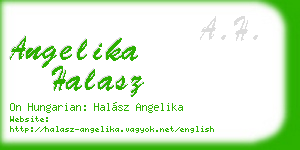 angelika halasz business card