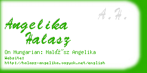 angelika halasz business card